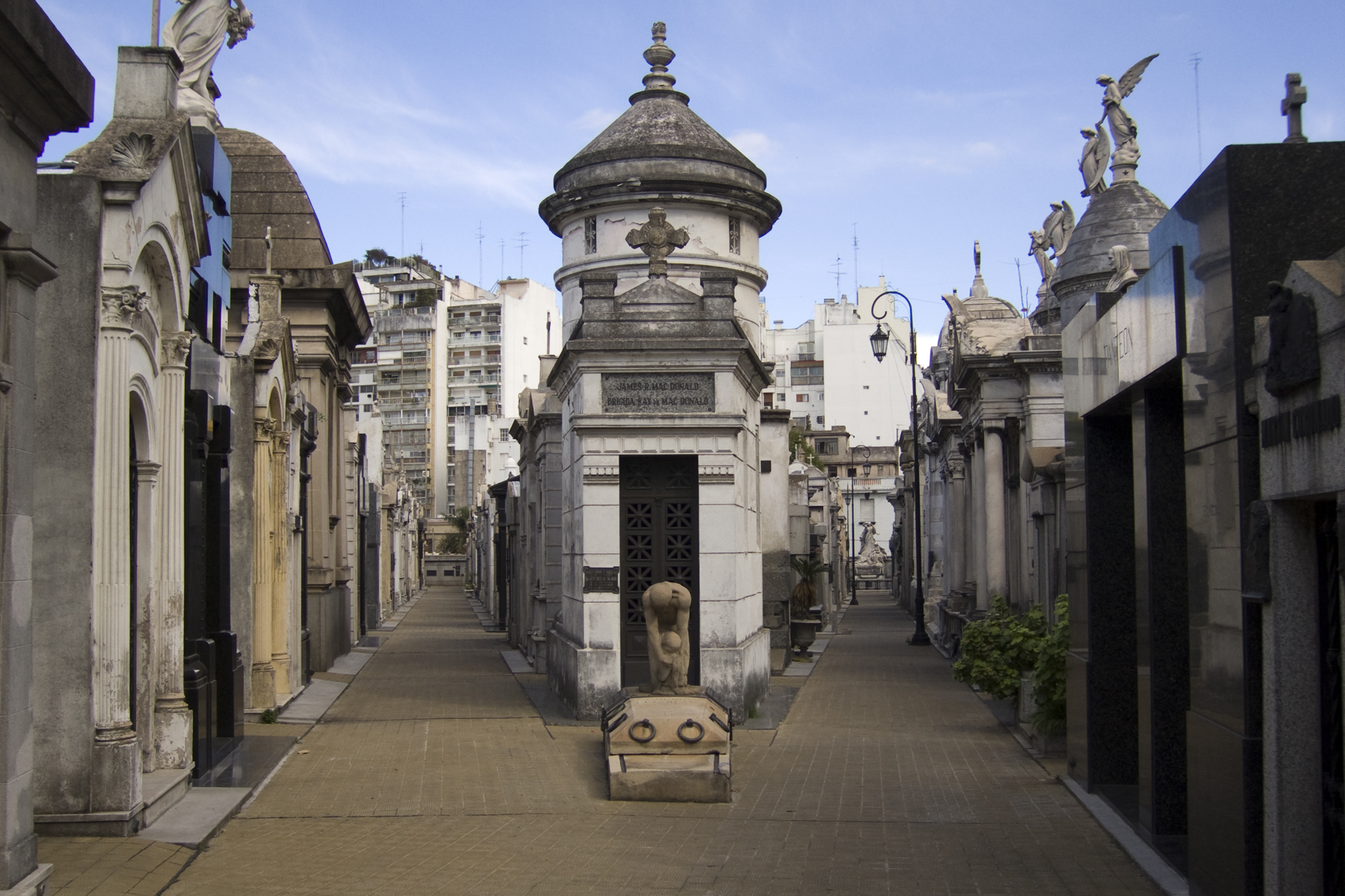 The avenues of mausoleums at Recoleta Cemetery, Buenos Aires