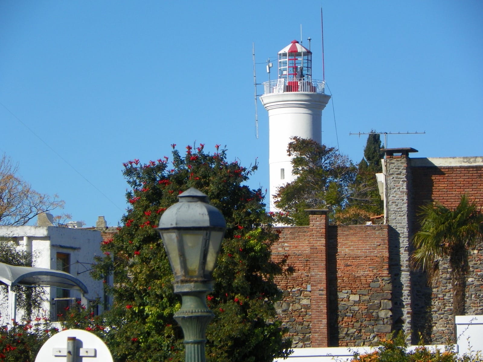 The lighthouse built atop the San Francisco convent ruins in Colonia del Sacramento
