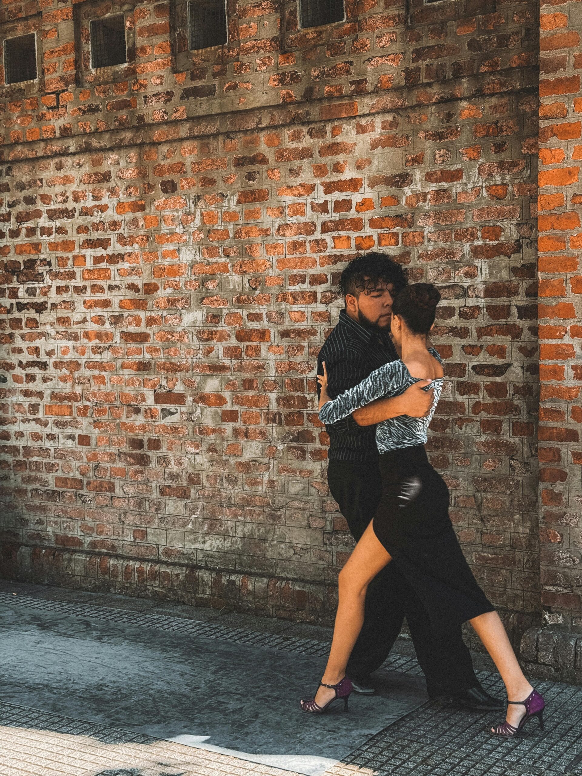 A couple dancing tango in Buenos Aires