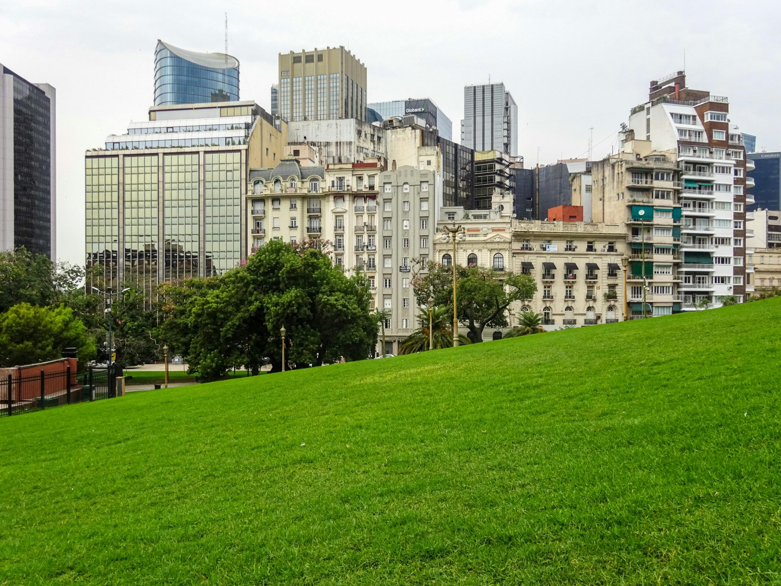 The green parks around Plaza Francia, Recoleta, Buenos Aires
