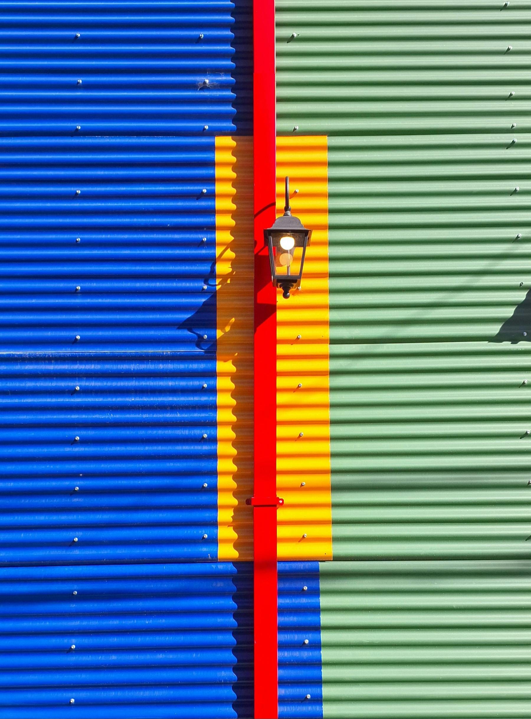 Brightly painted houses along Caminito in La Boca